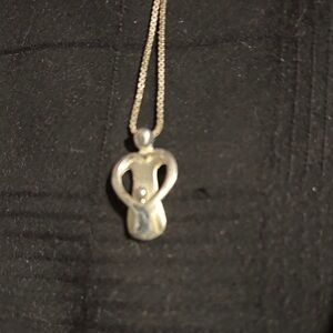 Carolyn pollack sterling Silver mother and child Pendant